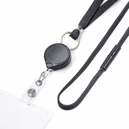 KEY-BAK KEYBAK Mini-Bak - Retractable Badge Holder w/ Lanyard 0AC4-01A4